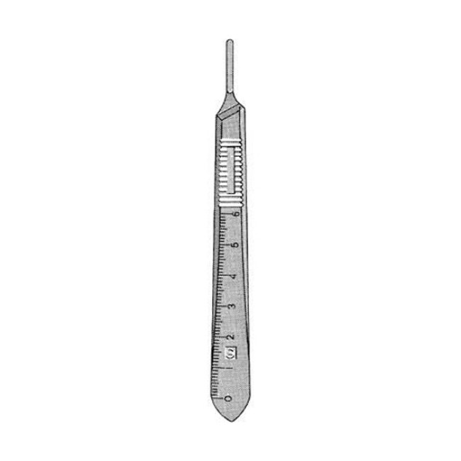 HANDLE SCALPEL NO  3 METRIC RULE