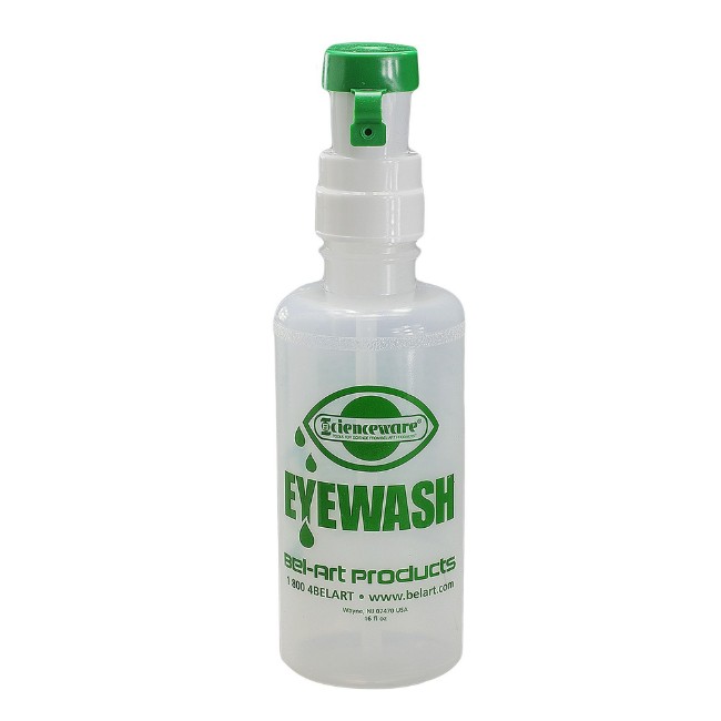 BOTTLE EYEWASH SCIENCEWARE 16 OZ EMERGENCY BUILT IN EYECUP