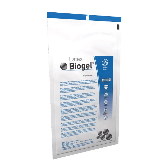 SURGICAL GLOVES BIOGEL M LATEX STRAW POWDER FREE SIZE 7 1 2 TEXTURED