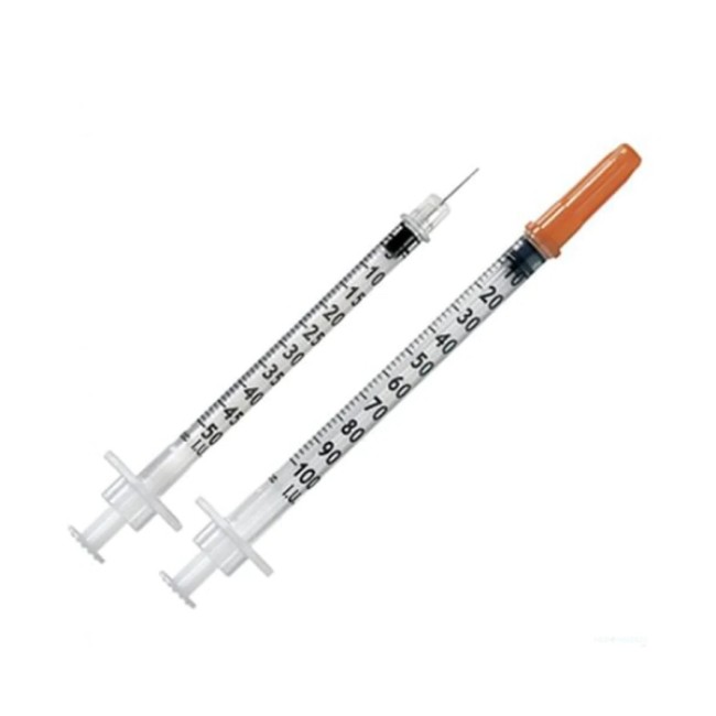 Syringes  1 Ml Insulin Syringe With 30G X 1 2  Ultra Fine Needle