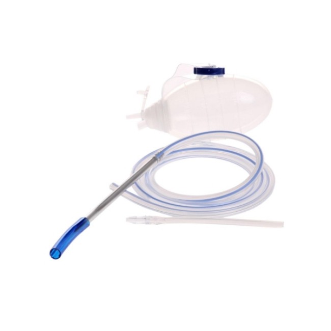 Drains   Wound  Silicone Evaluator And Wound Drain Round Kit With Trocar   Radiopaque   100 Cc Evac   15 Fr   3 16   Full Fluted