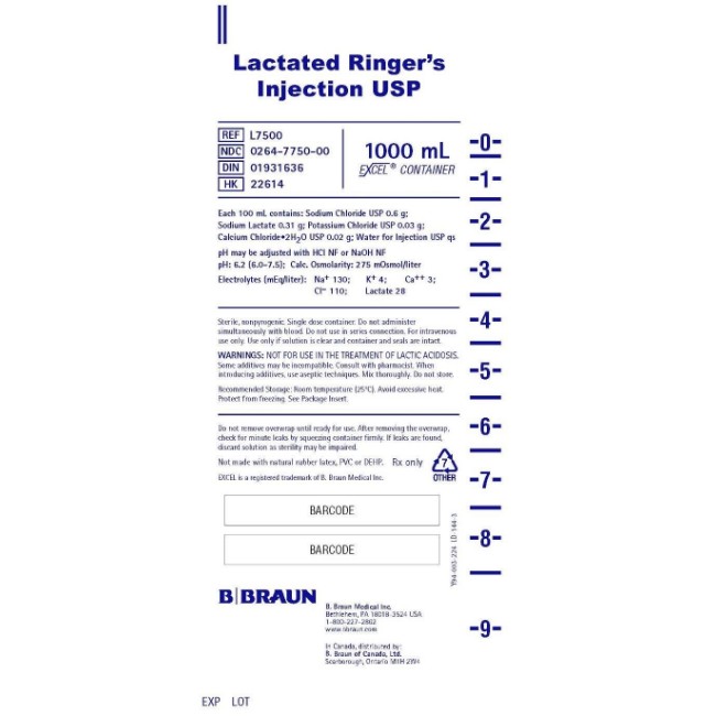 Solutions  Lactated Ringer s Solution Injection  1 000 mL