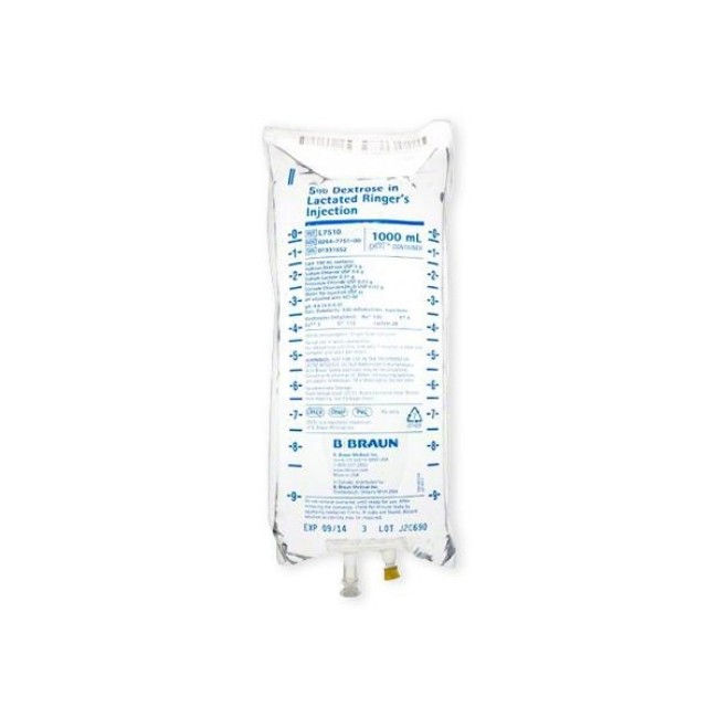 Solutions  Lactated Ringers Injection Solution   5  Dextrose   1  000 Ml Bag