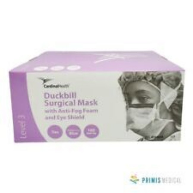 Astm Level 3 Duckbill Style Surgical Mask With Anti Fog Foam And Eye Shield