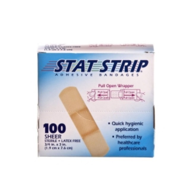 Bandage  Adh  Flex Fab  Stat Strip  3 4X 3