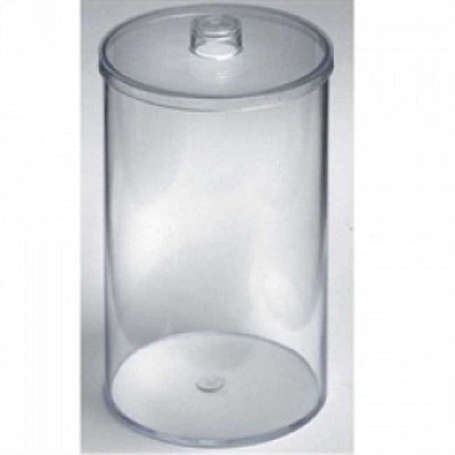 Jar  Clr Plastic  W Lid  6 5H X 4 25Dia