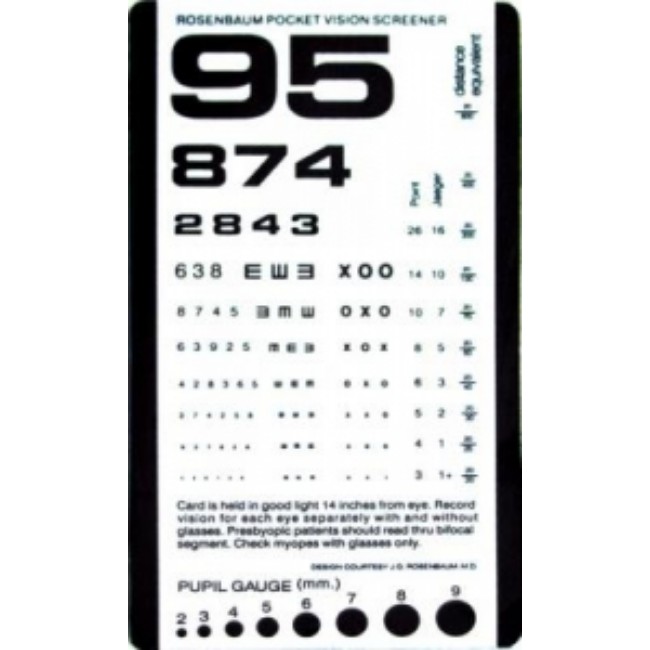 Eye Chart Pocket Grafco