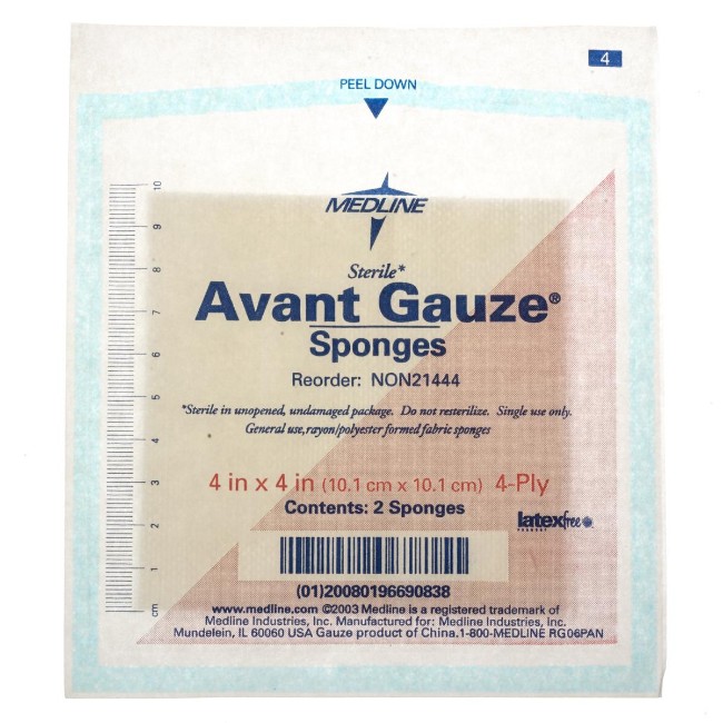 Sponge   Gauze Poly Rayon Sterile 4 Ply 4X4