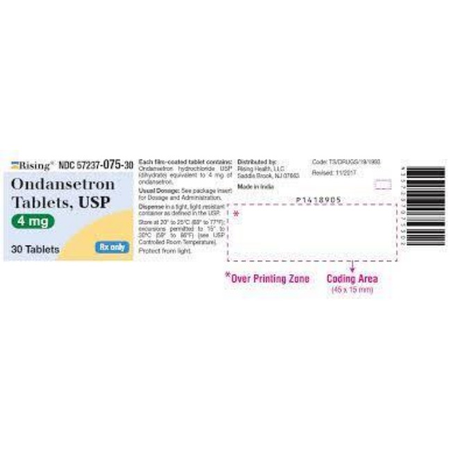 Ondansetron Oral Supplement   4 Mg   30 Tablets   Bottle