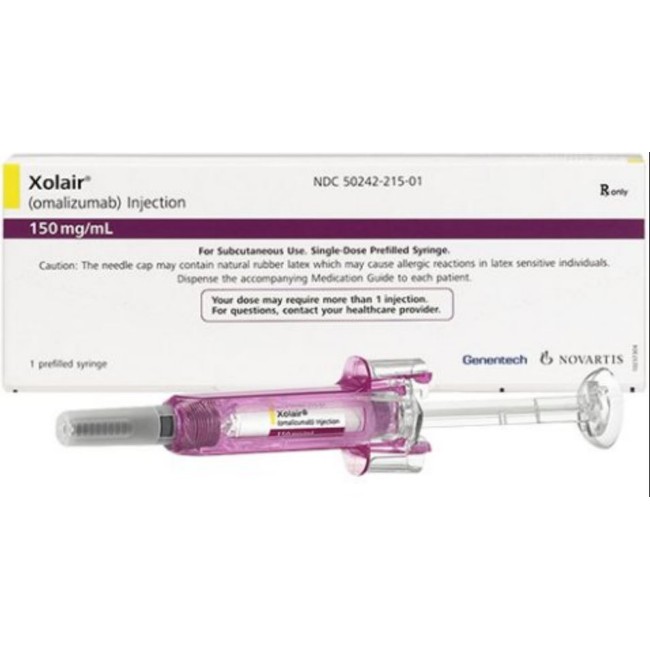 Xolair  Omalizumab Injection   1 Prefilled Syringe With A 26 Gauge Staked Needle   Solution 150Mg Ml