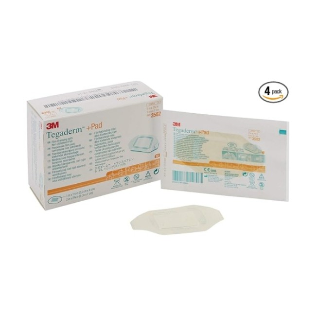 Dressings  Tegaderm Plus Pad Film Dressing With Nonadherent Pad   2  X 2 3 4 