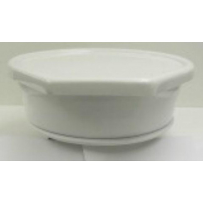 Basin With Cover  Round  20 X 6  White