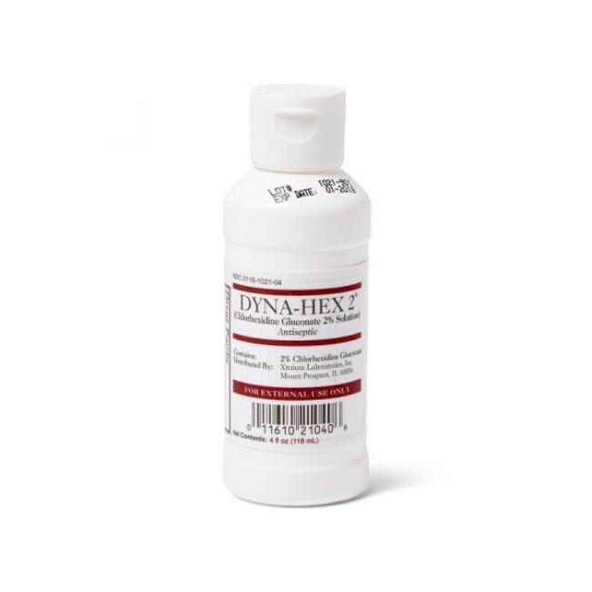 Skin Prep Solutions  Dyna Hex 2  Chg Scrub   4 Oz  Bottle   48 Case