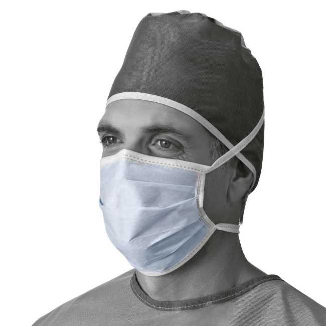 Astm Level 1 Surgical Face Mask With Horizontal Ties   Blue
