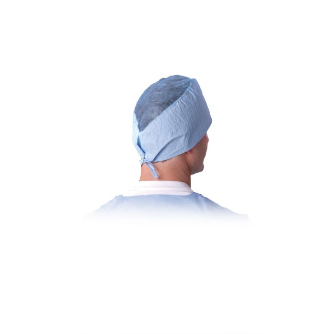 Cap  Surgeon  Spunlce  Tie Back  Blue