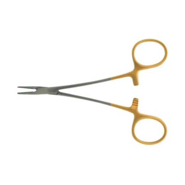 Needle Holders  Par Needle Holder With 10 Mm Tungsten Carbide Serrated Jaw   4 5   11 4 Cm 