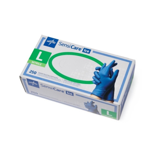 Gloves  Sensicare Ice Powder Free Nitrile Exam Gloves   Size L