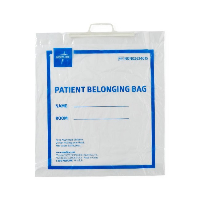 Bag  Patient Belonging  Rigid Handle  Clear