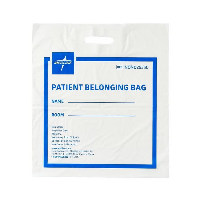 Bag  Patient  Belonging  Patch Handle  White