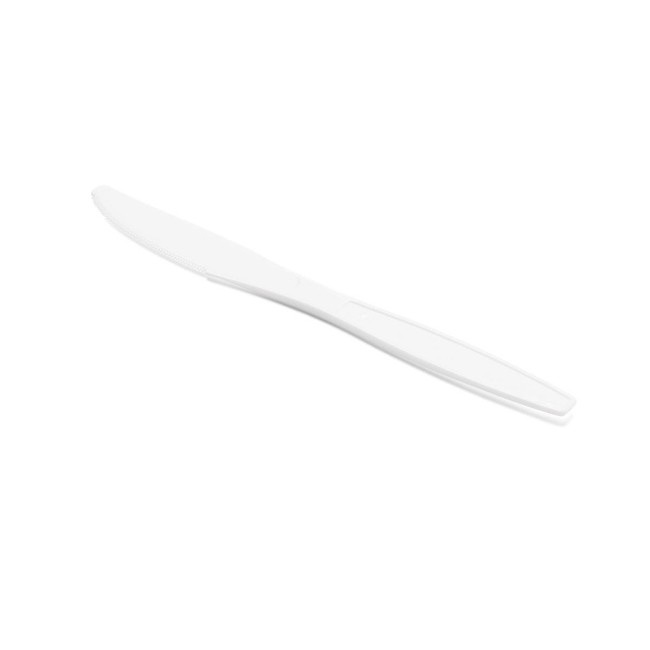 Knife  Plastic  Polystyrene  White  Hvy Wt