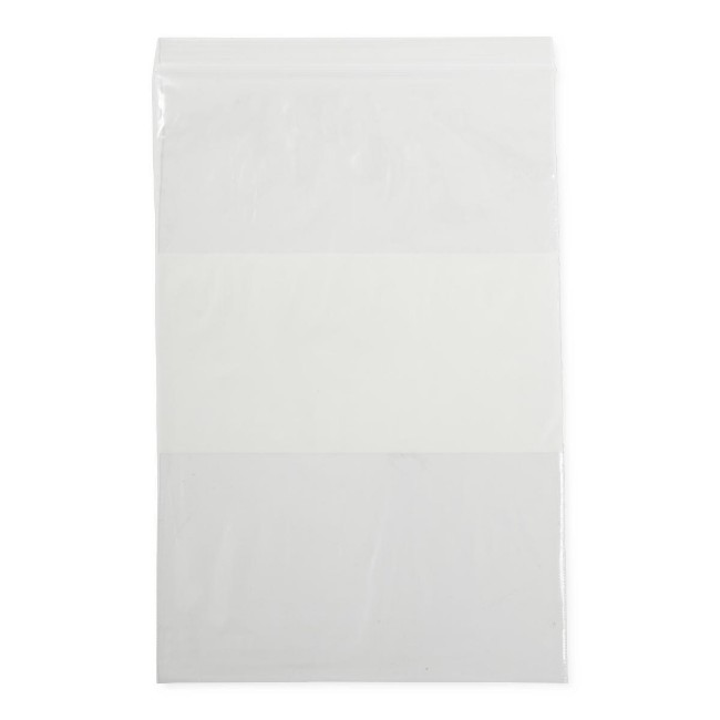 Bag  Zip  White Write On Block  6X9  2Mil