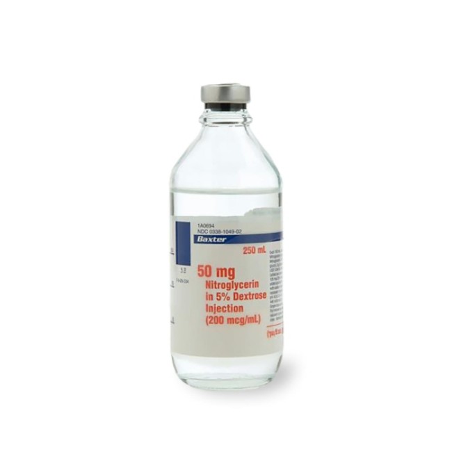 Solutions  Nitroglycerin In 5  Dextrose Injection 25 Mg 250 Ml  100 Mcg Ml 