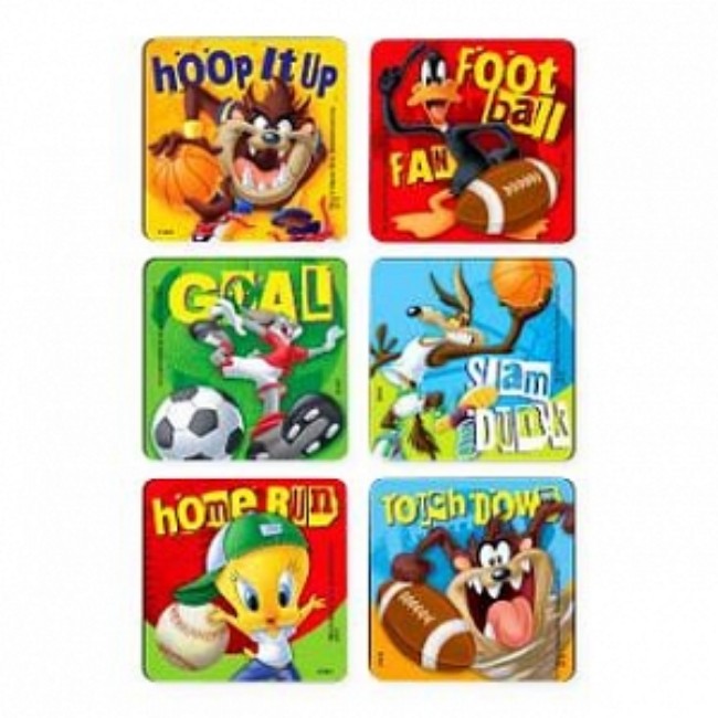 Sticker   Looney Tunes Sport Balls 75 Pk