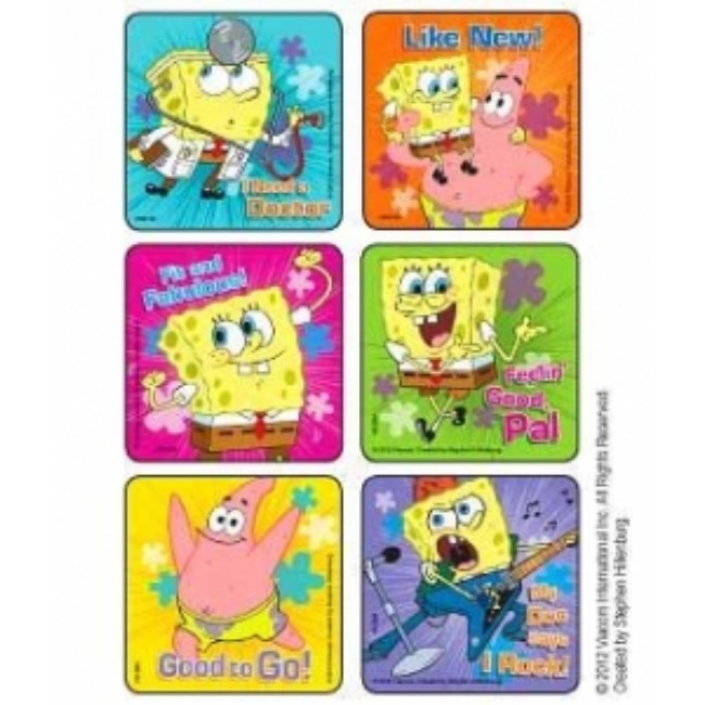 Sticker   Spongebob Doctor Visit  75 Pk 