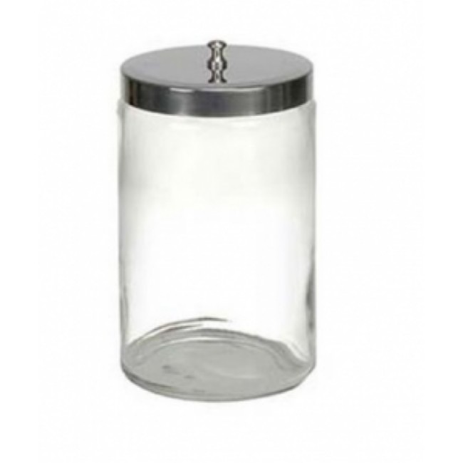 Jar  Sundry  Glass  W Mtl Lid  Unlabeled