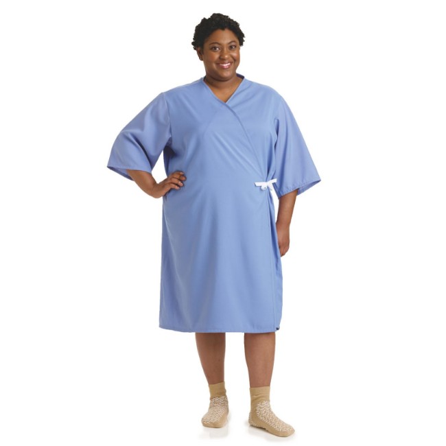 Gowns  Performax Front Opening Exam Gown   Blue   Size L Xl