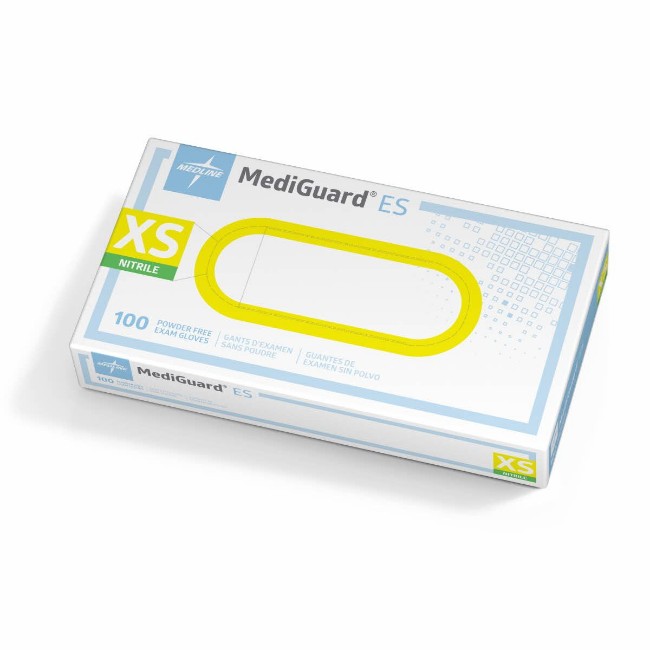 Gloves  Mediguard Es Powder Free Nitrile Exam Gloves   Size Xs