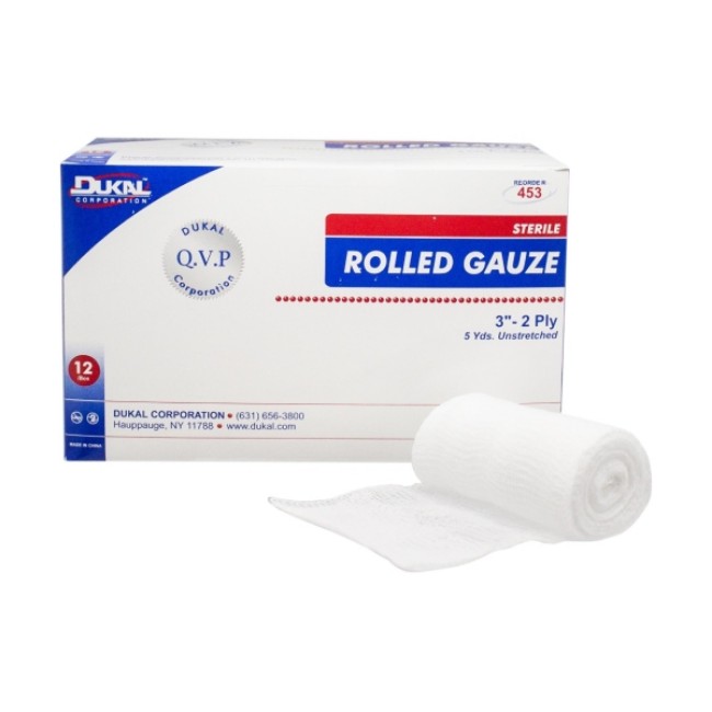 Rolled Gauze 3  Non Sterile 2 Ply Bg 12