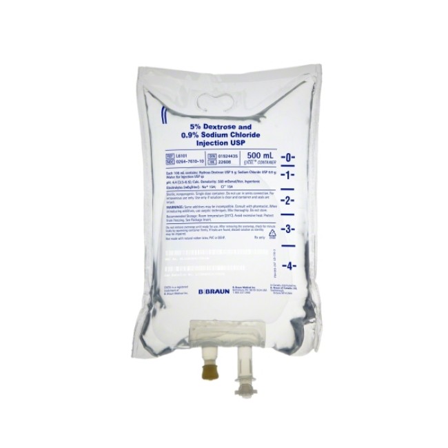 Iv Solutions  Solution 5  Dextrose 0 9  Sodium Chloride   500 Ml