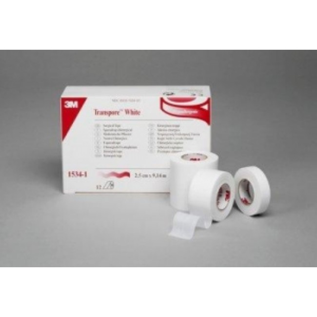 Tape  Surgical  Transpore  White  1 2X1