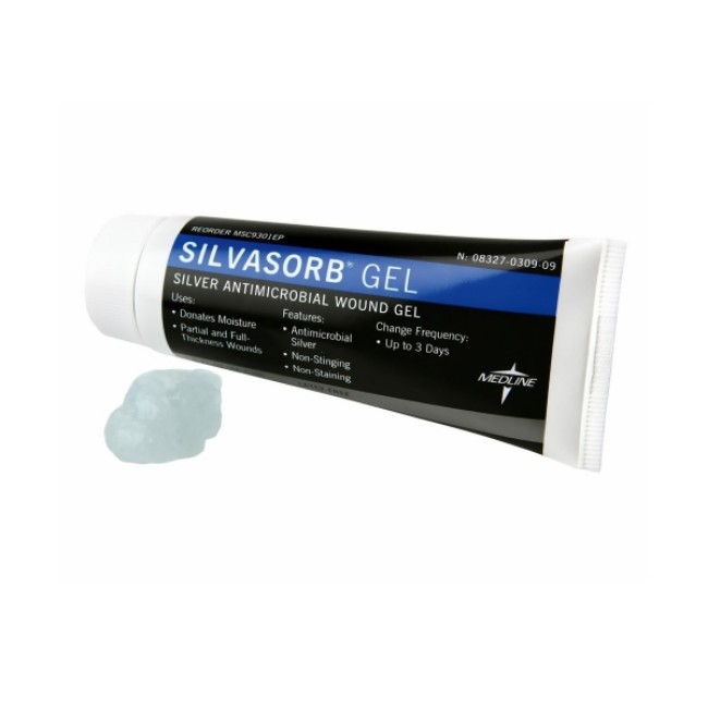 Wound Gels  Silvasorb Silver Antimicrobial Wound Gel   Educational Packaging   1 5 Oz  Tube