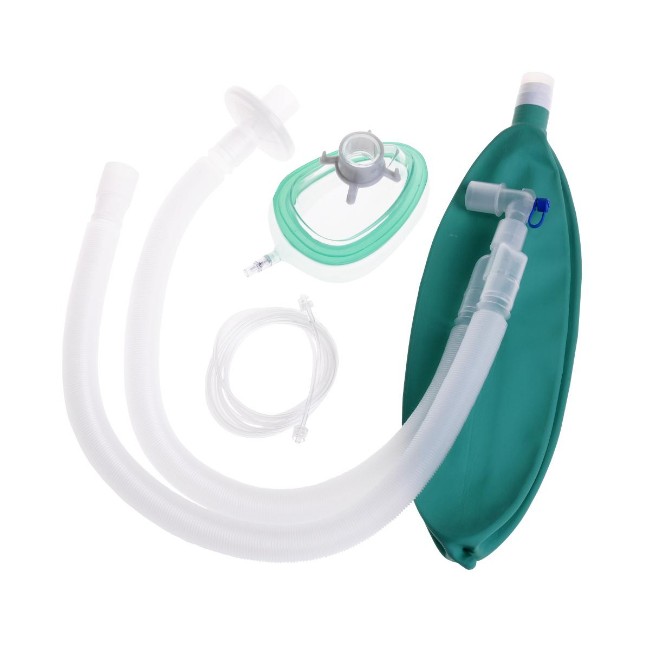 Circuit   Anesthesia Adult Standard Non Latex Wye Gas Elbow Mask 3L Bag 90