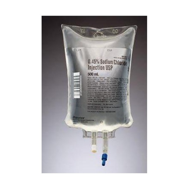 Injections  Sodium Chloride Injection Solution   Usp   0 45   500 Ml   Viaflex Flexible Plastic Container