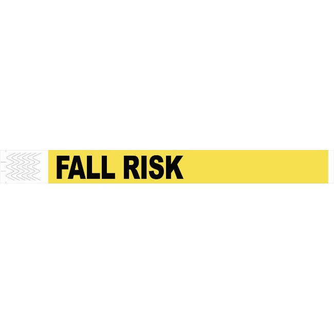 Id Band  Tyvek  Fall Risk  Yellow