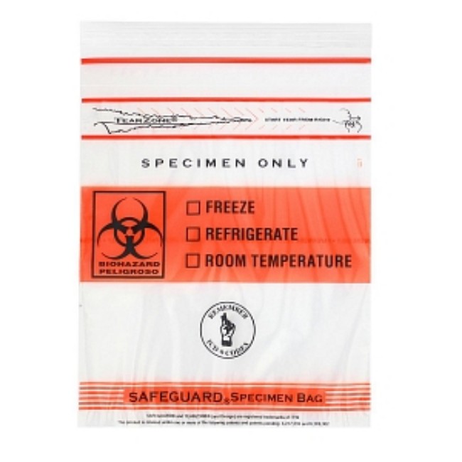 Bag  Specimen  6X9  Biohazard  Lf