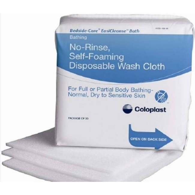 Easicleanse Bath Washcloth   No Rinse   30 Cloths   Pack