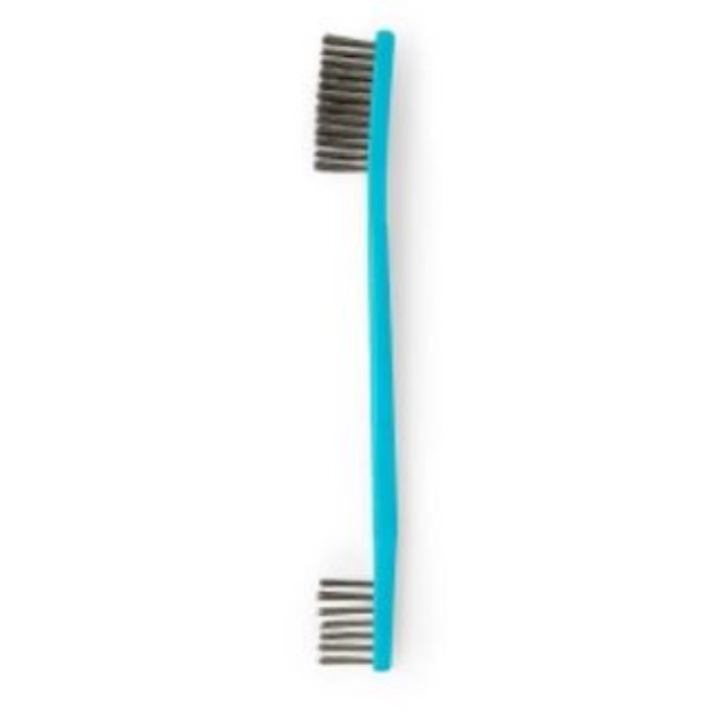 Cleaning Brush With Plastic Handle   Stainless Steel   Double Ended   7 