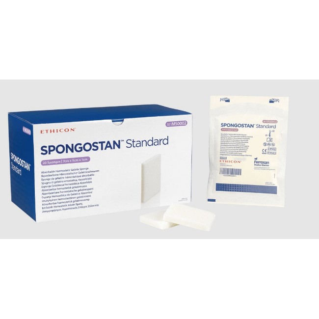 Sponge Hemostatic W8xl3cm Hemorrhoidectomy Porcine Gelatin Water Insoluble Malleable Surgifoam