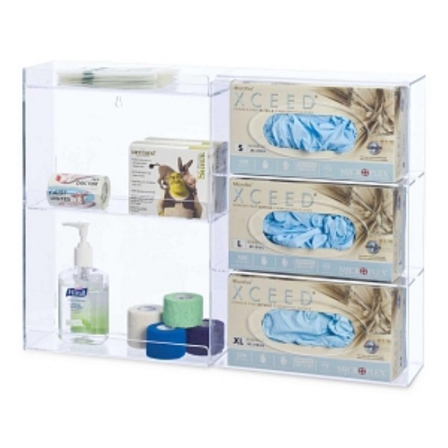 Dispenser  Triple Glove  With Shelves  Cle