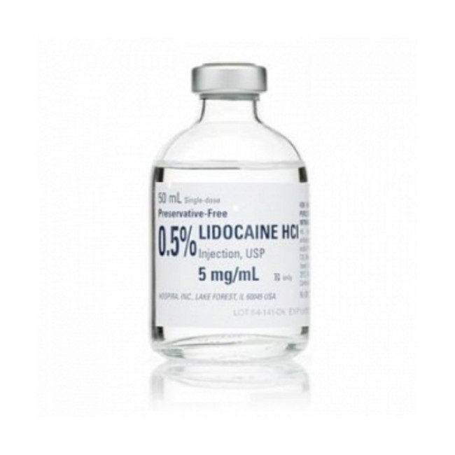 Lidocaine 0 5  Pf Sdv 25X50ml