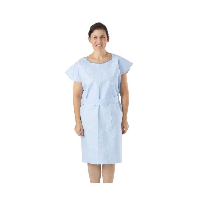 Gowns   Patient  Scrim Patient Gown   30  X 42   Blue