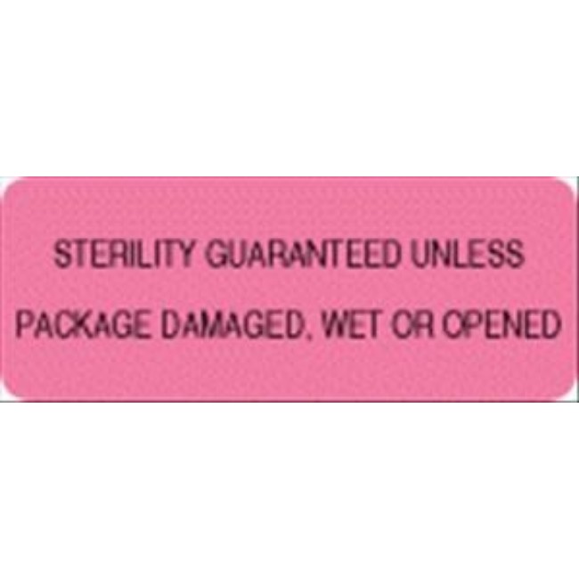 Label   Sterilized Pink 7 8X2 1 4