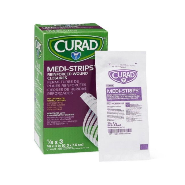 Wound Strips  Curad Sterile Medi Strip Wound Closure   1 8  X 3 