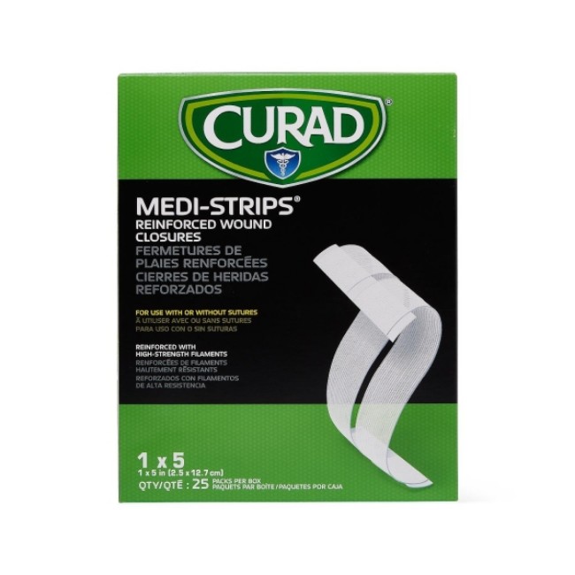 Wound Strips  Curad Sterile Medi Strip Wound Closure   1  X 5 