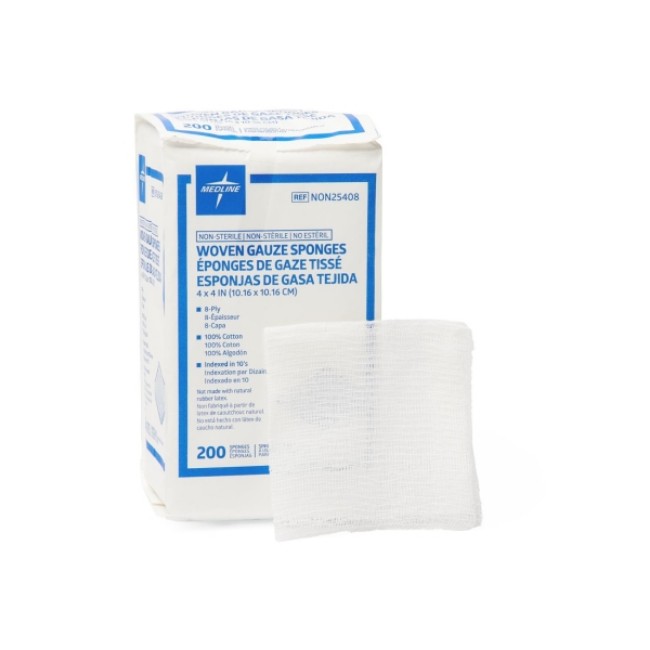 Sponges  Woven Nonsterile Gauze Sponges   8 Ply   4  X 4 