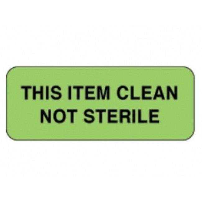 Label  This Item Clean No  2 1 4 X 7 8  Grn